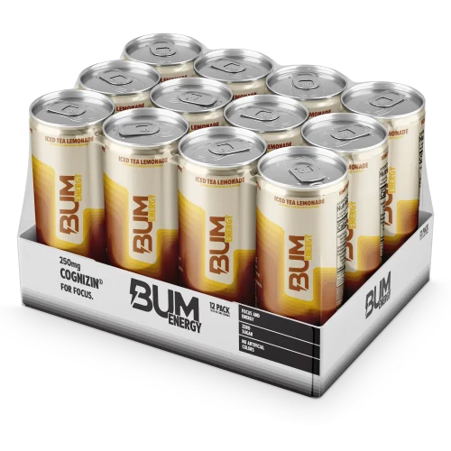 BUM Energy - Iced Tea Lemonade (355ml, Pack of 12)